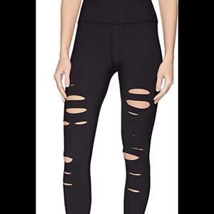 Alo Yoga High Waisted Ripped Warrior Leggings